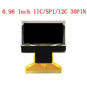 0.96 Colių OLED Ekranas Modulis 128*64 LCD Ekranas SSD1306 Vairuotojo 30PIN IIC/SPI/I2C Lygiagrečiai Uosto Lydmetalis Tipo Elektroniniai Ekranai