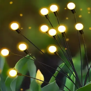 1/4/8Pcs Saulės LED Šviesos Lauko Sodo Puošmena Firefly Vejos Lempos Fejerverkų Kraštovaizdžio Šviesos Sodas Kieme Dekoro Žibintas atsparus Vandeniui