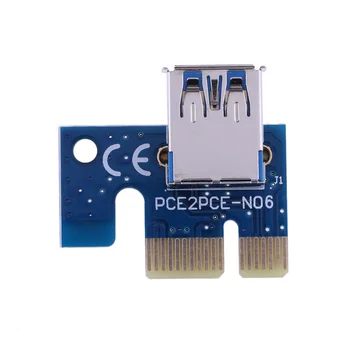 1-5VNT) PCI-E X1 PCIe Adapteris 1X USB 3.0 Adapteris Card PCI Express Stove Kasybos BTC Miner Plėtros Plokštę PCI-E X1 Adapteris