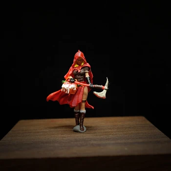 1:64 Masto Moterų karys raudona Pav Modelis Scena Nustatyti, Simbolių Modeliavimo Dervos Lėlės, už Scenos 