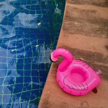 1-8Pcs Pripučiamus Mini Plūduriuojantis Puodelio Laikiklis Plaukimas Vandens Žaislai Šalis Gėrimų Valtys Baseinas Žaislai, Pripučiami Flamingo Gerti Turėtojas