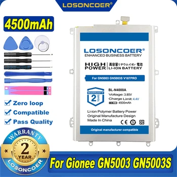 100% Originalus LOSONCOER NAUJAS 4500mAh BL-N4000A Baterija Gionee GN5003 GN5003S V187PRO Mobiliojo Telefono Baterija