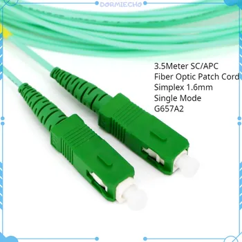 100vnt 3.5 Metrų SC/APC-SC/APC Fiber Optic Patch Cord Simplex 1.6 mm Vienos rūšies G657A2 Optinio Pluošto Kabelis