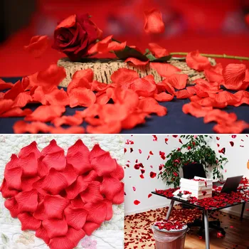 100vnt/Pak 5*5cm Gėlių Žiedlapių Vestuvių Džiovinti Rožių Žiedlapiai Dirbtinis Petalas De Rosa Papuošalai Santuokos Kambario Gėlė Rožė