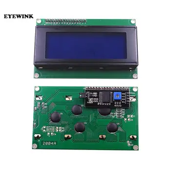 10VNT LCD2004+I2C 2004 20x4 2004A Blue/Green screen HD44780 Simbolių LCD /w IIC/I2C Nuosekliosios Sąsajos Adapteris Modulis