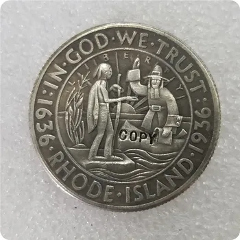 1936 Rhode Island, Proginės Sidabro Pusę Dolerio KOPIJUOTI progines monetas-monetos replika medalis monetų kolekcionieriams
