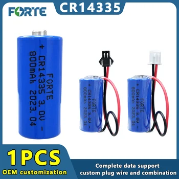 1Pcs Forte CR14335 2/3AA 3V Li-MonO2 Ličio Baterija PCL Sausas Pirminių Ląstelių 800mah Dujų Skaitiklį Pakeisti Už TL-4955 Pritaikoma Plug