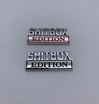 1X 3D ABS Emblema SHITBOX EDITION Ženklelis Automobilių Uodegos Pusėje Lipdukas Priedai