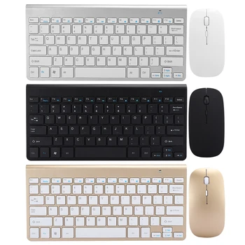  2.4 G Wireless Keyboard + Mouse Set-Ultra Plonas Išjungti Mini Namų Biuro Kompiuterių Priedai, Pelės, Klaviatūros Rinkinys