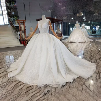 2022 M. Naujo Dizaino Bling Nėrinių Vestuvių Suknelė Originalaus Dizaino Realus Darbo Kamuolys Suknelė Seksualus Backless