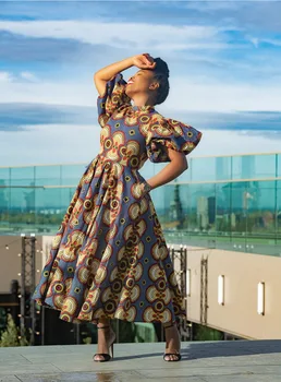 2023 Afrikos Suknelės Moterims Vasaros Mados Afrikos Trumpas Rankovės Poliesteris Spausdinimo Ilga Suknelė Maxi Suknelė Afrikos Spausdinti Suknelė