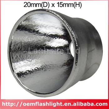 20mm(D) x 15mm(AUKŠTIS) OP Aliuminio Reflektorius už Cree XP-G / XP-E