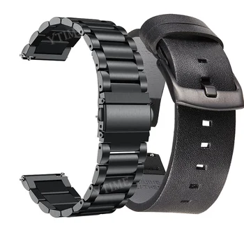 22mm Diržu, Huawei Žiūrėti GT 2 GT2 GT3 Pro Smart Watch band Apyrankę Už Garbę Magija 2 46mm/Garbės GS 3 Pro Odos Metalo grupių