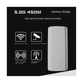 2vnt Belaidžio WiFi Tiltas Lauko MEZON Maršrutizatorius Wifi 5.8 Ghz 450Mbps Repetidor Wifi Extender 2-3KM Ilgo Nuotolio ES Plug