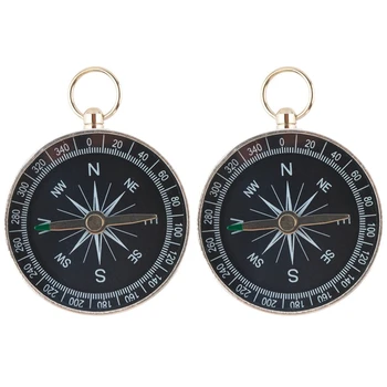 2X Nešiojamų Kompasas Keychain Žiedas Nuotykių Išgyvenimo Žygiai Kompaso Pagalba