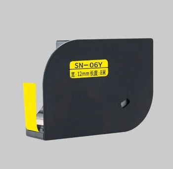 2x SN-06Y 6mm Geltonos Etiketės Juostos Suderinama Sinret T800/t900 Etikečių Spausdintuvas