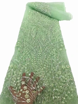 3D aplikacijos augalų, gėlių akies audinys, aukštos kokybės granulių vamzdis blizgančiais vestuvės dress 