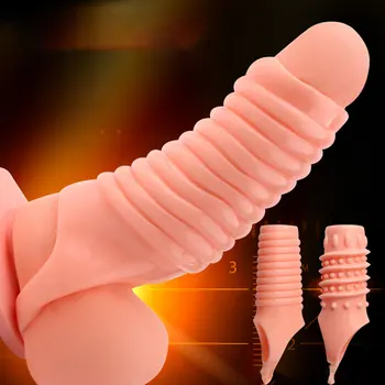 3D Prezervatyvai Penis Extender Penio Didintuvas Extender Atidėti Ejakuliacija Gaidys Žiedas Vyrams Atidėti Ejakuliacija