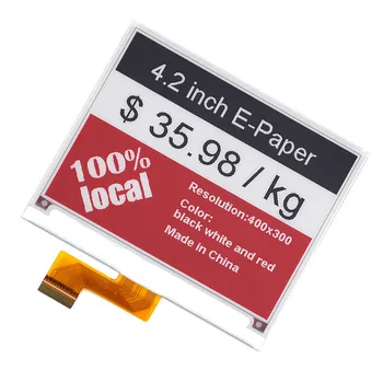 4.2 colių 24P SPI Raudona Balta Juoda Eink E-Knyga LCD Ekranu UC8276 Ratai IC 400*300