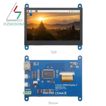 4.3 colių Aviečių Pi HDMI Aviečių Pi Ekranas LCD 3B+/4B USB Capacitive Jutiklinis Ekranas