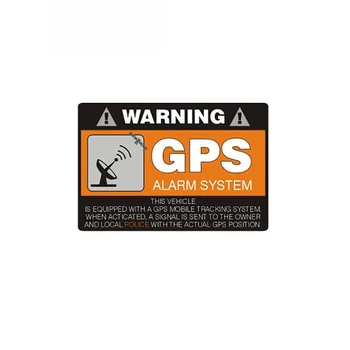 4 Vnt 8cm*5cm Įspėjimo Automobilių Lipdukas GPS Signalizacijos Sistemos Decal Kūrybos Lipdukai Vandeniui nuo Saulės poveikio apsaugantys Lipdukai PVC