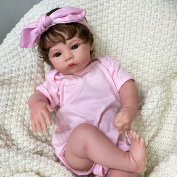 43CM Baigė Tapybos Reborn Baby Lėlės Pieva Pilna Vinilo Mergina Kūno Skalbti Naujagimių su Matomas Venų Tikroviška 3D Odos Dovana