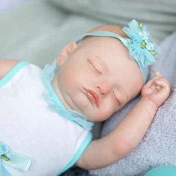 49CM Bebe Lėlės Reborn Baby Miego Mergina Rosalie Minkštas Kūno Lankstus Vertus-Piešimo Plaukų Šaknys Blakstienos Lėlės Žaislas