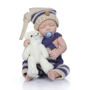 49CM Reborn Baby Vaikiška Lėlė Realus Žavinga Kūdikių LĖLĖS, Minkšti viso Kūno Silikono Lėlės Vonios Žaislai Bonecas Vaikams Dovanos