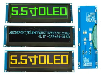 5.5 colių IPS 16PIN Žalia/Geltona/Mėlyna OLED Ekrano Modulis SSD1322 Ratai IC 256*64 SPI/Parallel Sąsaja palaiko 16 Pilkos 3.3 V
