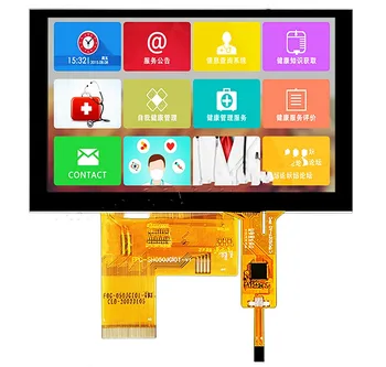 5 colių IPS HD 800x480 raiškos LCD ekranas su talpinė multi-touch ekranas pramonės gamyklos lizdo elektroninių