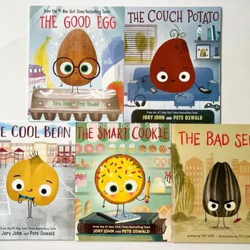 5 Knygų Smart Cookie, Bloga Sėkla Gera Kiaušinių Sofos Bulvių Kietas Pupelių Anglų Paveikslėlių Knygą Pasakų Vaikams Vaikų Švietimo Skaityti