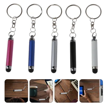 5 Vnt Telefono Keychain Nešiojamų Vertus, Rašikliai Key Chain Ekrano Universalus Liesti Plastiko