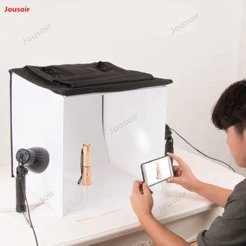 50cm mažoje studijoje nustatyti šilta šviesa papuošalų fotografijos lentelė Mini Foto Švieslentę 50CM Led Šviesos Lankstymo Fotografavimo Palapinė Box Rinkinio