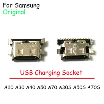 50PCS Originalus Samsung Galaxy A20 A30 A40 A50 A70 A30S A50S A70S USB Įkrovimas Uosto Doką Lizdo Tipas Remontas, Dalys