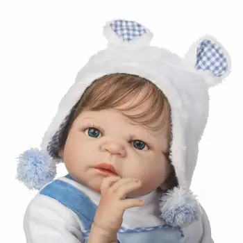 57CM tikroviška Reborn Baby boy Lėlės Visą Silikono Vinilo Bebes Atgimsta Realus Princesė Kūdikių Žaislas, Lėlė Vaikų Dienos Dovanos