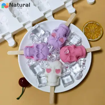 6 Kaukoles Ledų Silikono Formos Namų Popsicle Ledų Pelėsių virtuvės Reikmenys Ice Maker 