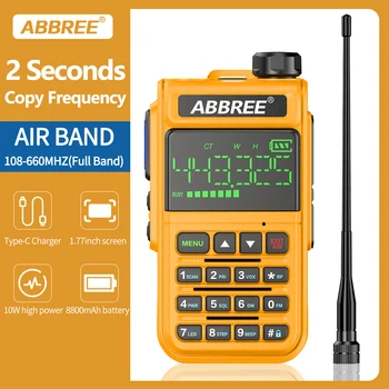 ABBREE AR-518 Oro Band Full Band Wireless Kopijuoti Dažnio Policijos Skaitytuvo Aviacijos Mėgėjų Kumpis Du Būdu Radijo Walkie Talkie