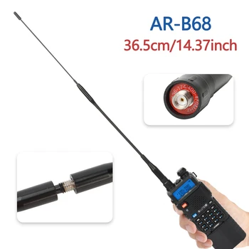 ABBREE dviejų dažnių VHF/UHF AR-B68 SMA Female 360mm ilga Antena baofeng UV-5R UV-82 BF-888S walkie talkie Du Būdu Radijo