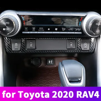 ABS Centrinis Valdymo Mygtukas Rėmo Dekoratyvinės Interjero Lipdukas Pakeitimo Reikmenys Reikmenys Toyota Rav4 2019 2020