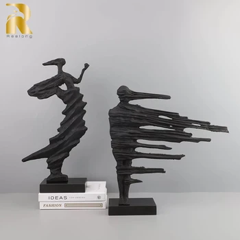 Abstrakti Metalo Skulptūros, Antikvariniai Metalo Statula Handcrafts Kūrybos Moterų Meno Statulėlės Už Namų Patalpų Descktop Puošimas Ornamentais