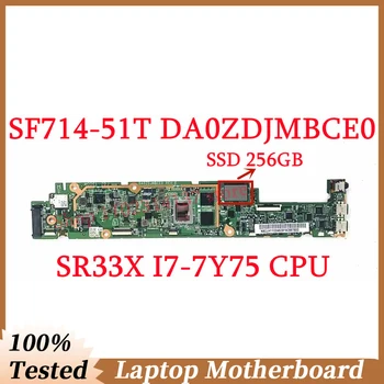 Acer SF714-51T DA0ZDJMBCE0 Su SR33X I7-7Y75 CPU, 8 GB RAM ir 256 gb SSD Mainboard NBGUH11004 Nešiojamas Plokštė 100% Patikrintas Geras