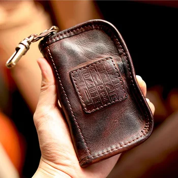 AETOO Gali Chaki derliaus Jautis pikapas klavišą all-in-vieną maišą vyriškų odos automobilio raktas krepšys saugojimo krepšys Daugiafunkcinis monetos piniginėje