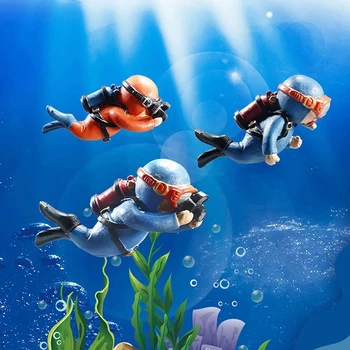 Akvariumo Žuvų Bakas Priedai Vėžlys Aksesuaras Floating Diver Mini Mažų Ornamentais Akvariumo Apdaila Reikmenys Naujas