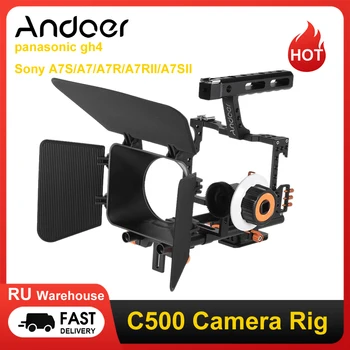 Andoer C500 Kameros Platformą Kamera Narve Rinkinys Aliuminio Lydinio Panasonic GH4 Sony A7S/A7/A7R/A7RII/A7SII ILDC Veidrodžio Kameros