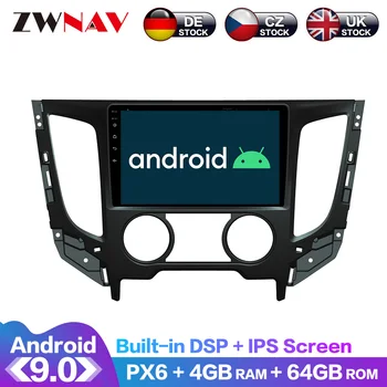 Android 9.0 4+64G PX6 DSP Carplay Radijas Automobilio DVD Grotuvas GPS navigacija Mitsubishi Triton L200 Žinynas, oro kondicionierius
