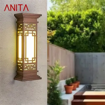 ANITA Lauko Šviesos diodų (LED) Kinų Stiliaus Sienos Sconces Lempos Vandeniui Namų Balkono Klasikinės