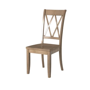 Atsitiktinis Ruda Apdaila Kėdės Rinkinys, 2 Pušis, Fanera, Pereinamojo laikotarpio Dukart X Atgal Dizaino Valgomojo Kėdės Rudos Kietos