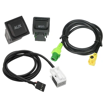 Automobilinis USB AUX Jungiklio Kabelis USB Audio Adapter RCD510 RNS315 Už - B6 B7 Golf 5 MK5 Golf 6 MK6 5 MK5 CC