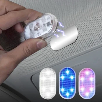 Automobilio Salono Dome Light Pirštu Palieskite Jutiklio Lempa 5V LED Naktį Žibintai Mini USB Įkrovimo Aukštos Kokybės Lemputę Automobilio Šviesos Naktį