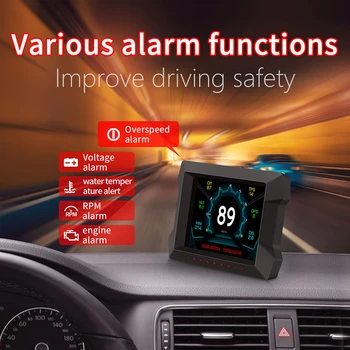 Automobilių HD Skaitmeninis Inclinometer Dual Sistema, Elektroninis GPS Greičio Detektorių greičio viršijimo Signalas Automobilių Gedimo Kodas Kliringo Detektoriai
